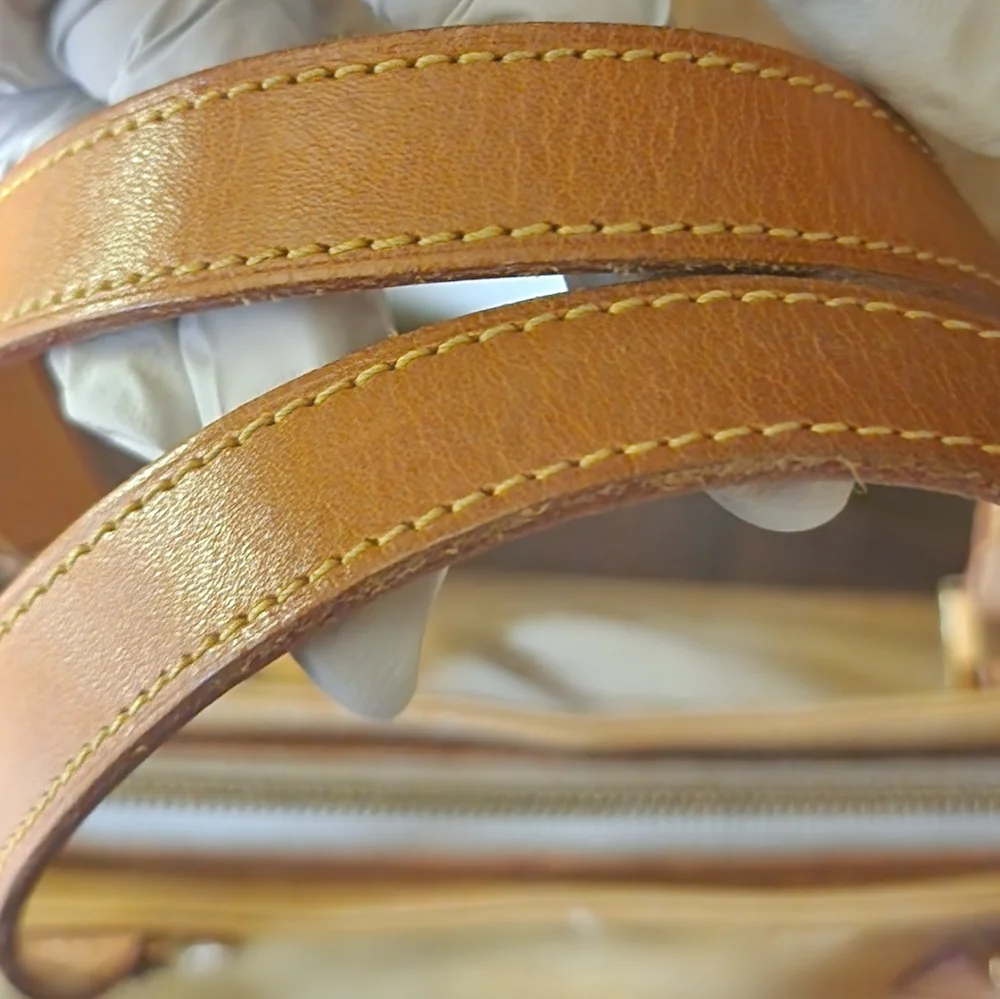 Authentic Louis Vuitton Vernis Monogram Yellow Houston Tote Approx13x9.8x5.5 - Picture 4 of 7